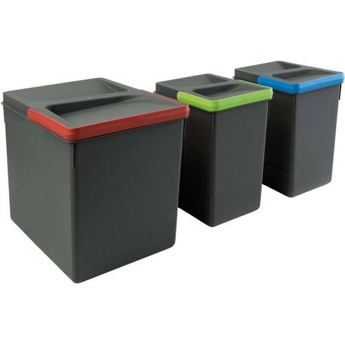 Bacs De Tri Pour Tiroir De Cuisine Recycle 2 Bacs De 7 Litres Et 1 Bac De 15 Litres