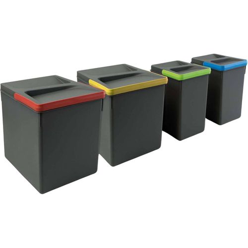 Bacs De Tri Pour Tiroir De Cuisine Recycle 2 Bacs De 15 Litres Et 2 Bacs De 7 Litres