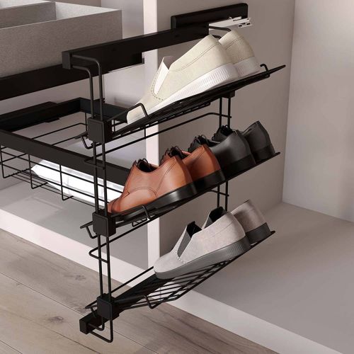 Porte-chaussures Latéral Coulissant Pour Placards Et Dressing Hack Montage Côté Gauche