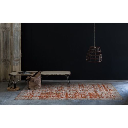 Tapis Vintage Plat Orange Rayé Palasin Orange 120x170