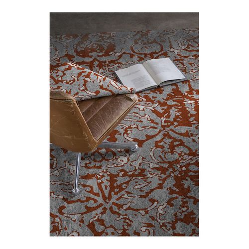 Tapis Vintage Plat Orange Rayé Palasin Orange 120x170