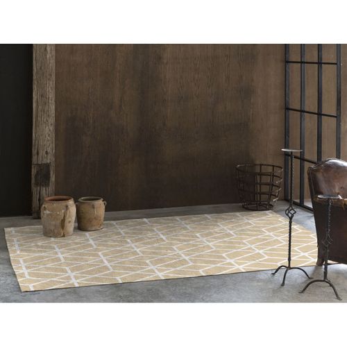 Tapis Scandinave Géométrique Plat Beige Trico Beige 140x200