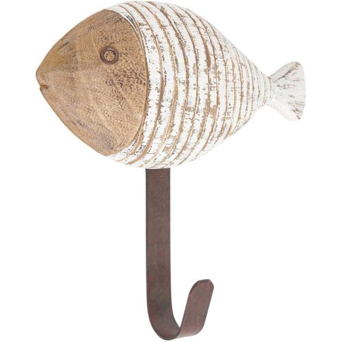 Patères En Bois Et Métal Poissons (lot De 3)