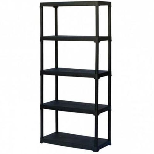 2x Étagères 5 Étagères En Plastique De Polypropylène 90x40x176 cm.