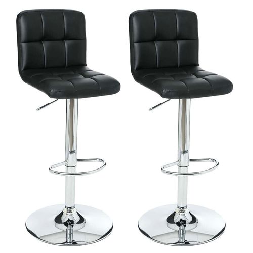 Ensemble De 2 Tabourets De Bar Delek Couleur Noire