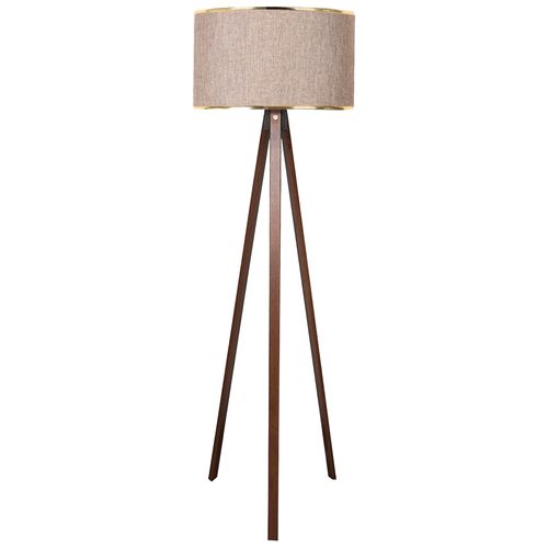 Lampadaire 140 Cm. Beige/or, Type E27 Max 60 W