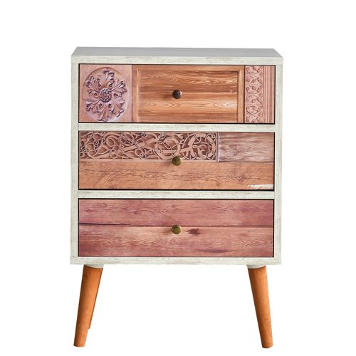 Meuble En Noyer Blanc Avec Panneau De Particules 100% Mélaminé.