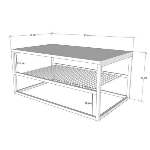 Tables Basses Mississipi Dotée De Pieds Métalliquesen Couleur Pin Atlantique Noir