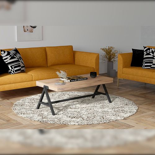 Table D’appoint Tajo Design Panneau De Particules Plaqué Mélaminé En Couleur Atlantic Noir