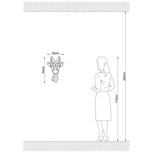 Applique Murale Interieur, Design En Bois Et En Mdf, Noir 35x12x54 Cm