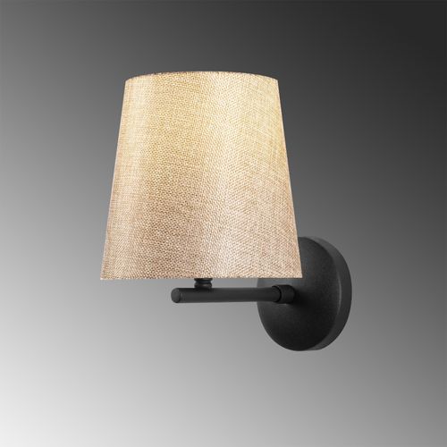 Applique Murale Interieur,  Lampe Murale Industrielle Bois, Noir 18x22x26 Cm