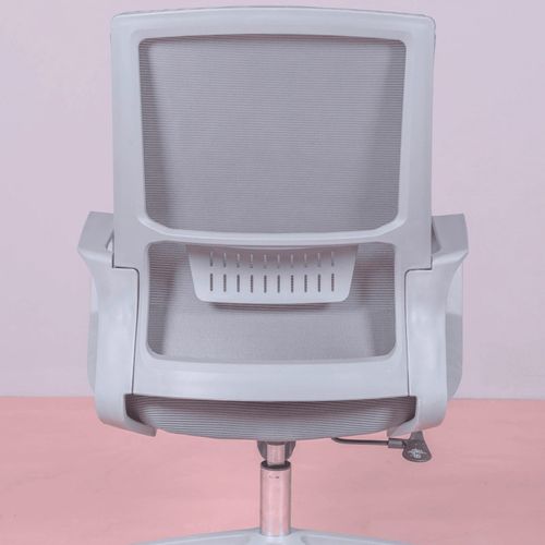 Chaise De Bureau  Réglable En Mesh Respirante  - Mesh, Gris, H.100cm, L.60cm, P.58cm