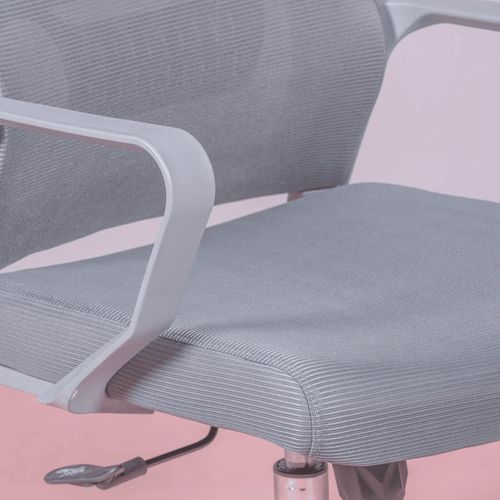 Chaise De Bureau  Réglable En Mesh Respirante  - Mesh, Gris, H.100cm, L.60cm, P.58cm