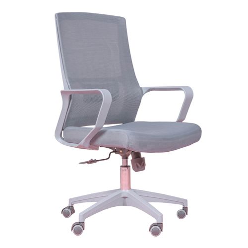 Chaise De Bureau  Réglable En Mesh Respirante  - Mesh, Gris, H.100cm, L.60cm, P.58cm