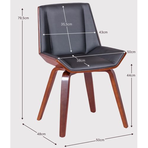 Chaise En Érable Avec Coussin En Simili - Nordic S, Blanc, H.80cm, L.50cm, P.48cm