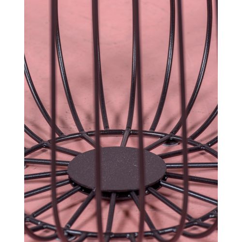 Table D'appoint En Frêne Et Acier Laqué - Zurich, Noir, H.42cm, L.39cm, P.39cm