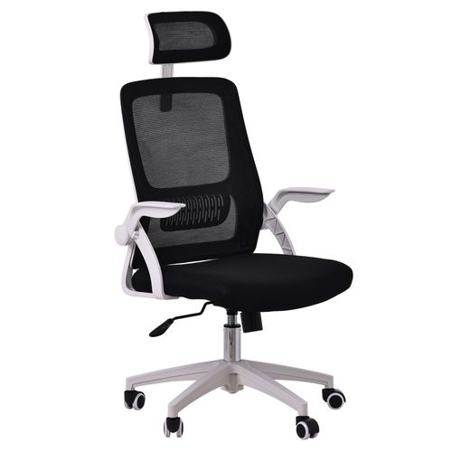 Siège De Bureau Avec Appui-tête - Lago, Noir, H.100cm, L.61cm, P.69cm