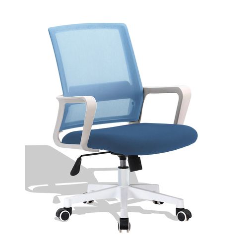 Chaise De Bureau En Tissu Mesh - Mars, Bleu, H.92cm, L.57cm, P.60cm