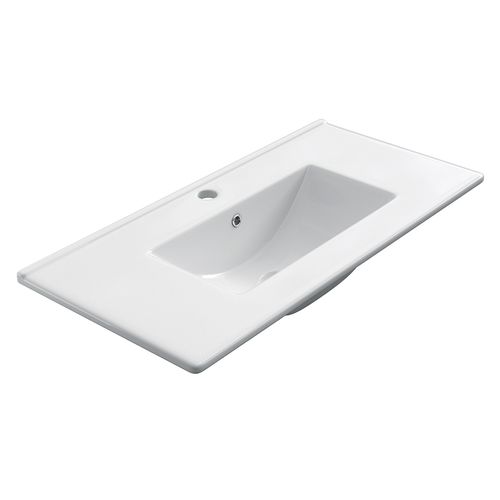 Meuble De Salle De Bain 80cm Simple Vasque - 2 Tiroirs - Mig -blanc