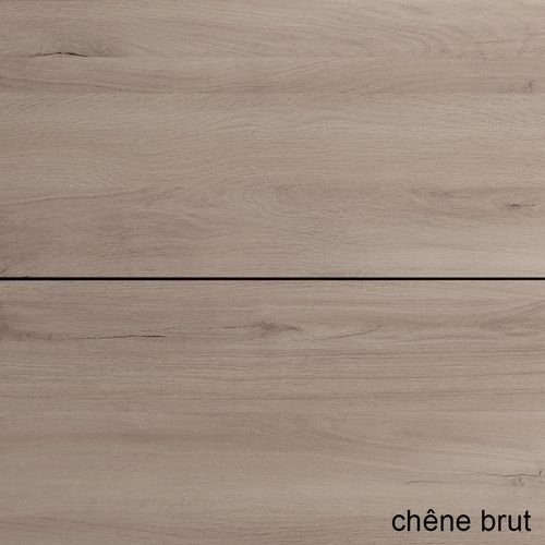 Meuble De Salle De Bain 100 Cm Vasque Déportée - 2 Tiroirs - Prado - Oak (chêne Brut)