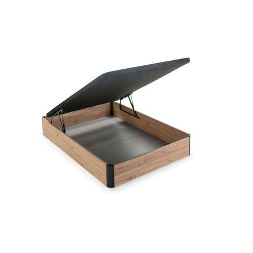 Sommier coffre 160x200 cm DREAMEA BROOKLYN 3 imitation chêne
