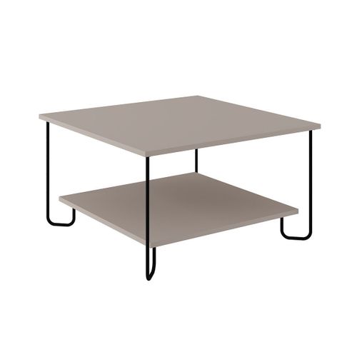 Table Basse Carrée Avec Pieds En Métal L80 Cm