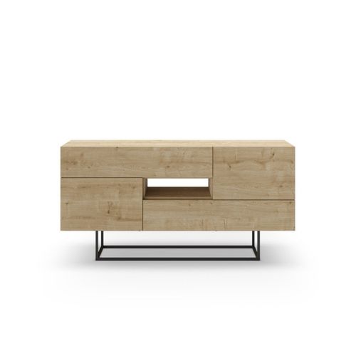 Buffet 2 Portes Avec Pieds En Métal L145 Cm - Beige