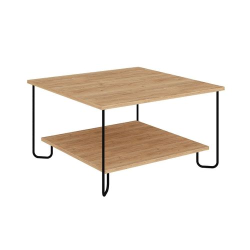 Table Basse Carrée Avec Pieds En Métal L80 Cm