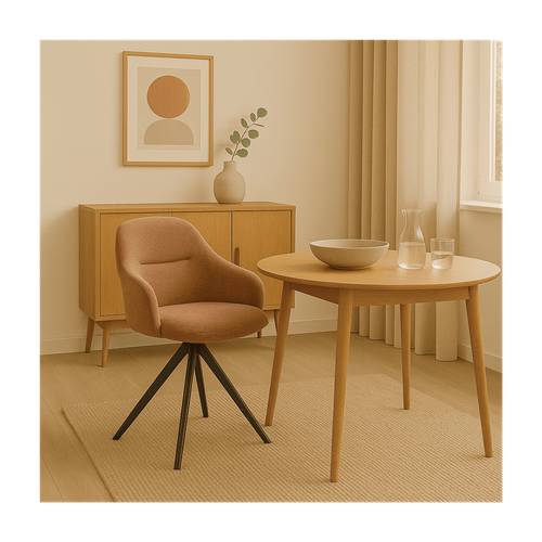 Lot De 2 Fauteuils Pivotants En Tissu Avec Pieds En Métal Noir