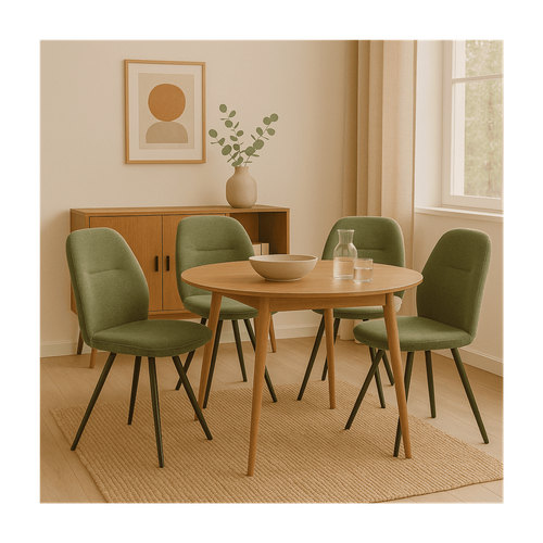 Lot De 2 Chaises Pivotantes En Tissu L47 Cm