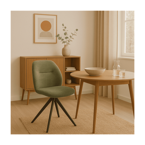 Lot De 2 Chaises Pivotantes En Tissu L47 Cm