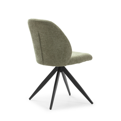 Lot De 2 Chaises Pivotantes En Tissu L47 Cm