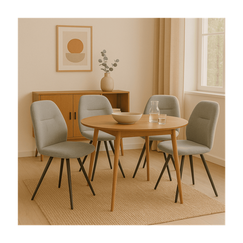 Lot De 2 Chaises Pivotantes En Tissu L47 Cm