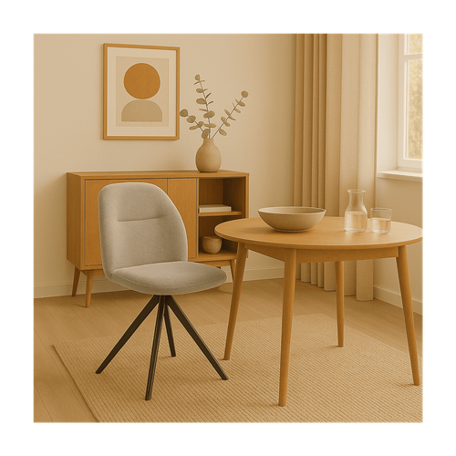 Lot De 2 Chaises Pivotantes En Tissu L47 Cm