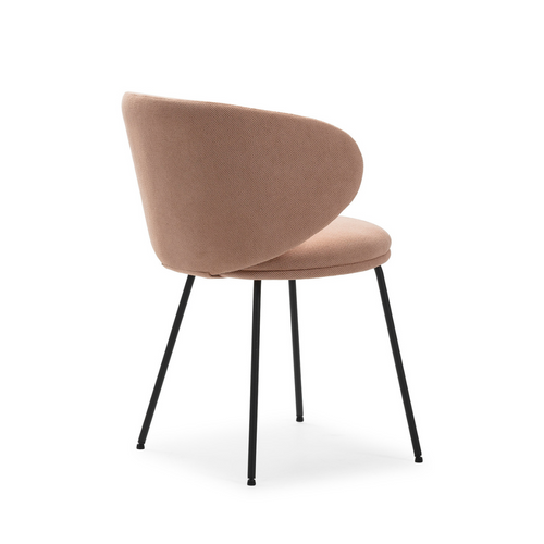 Lot De 2 Chaises En Tissu Avec Pieds En Métal L60 Cm