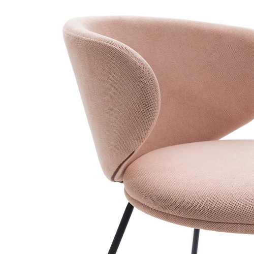 Lot De 2 Chaises En Tissu Avec Pieds En Métal L60 Cm