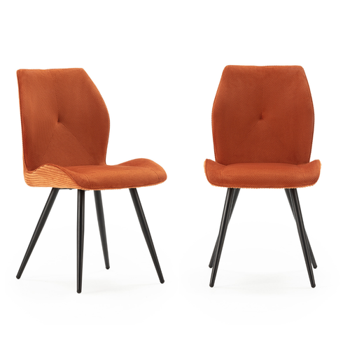 Lot De 2 Chaises En Tissu L45 Cm