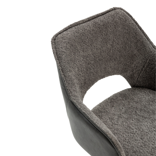 Lot De 2 Fauteuils En Tissu Avec Pieds En Métal Noir L62 Cm