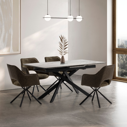 Lot De 2 Fauteuils En Tissu Avec Pieds En Métal Noir L62 Cm