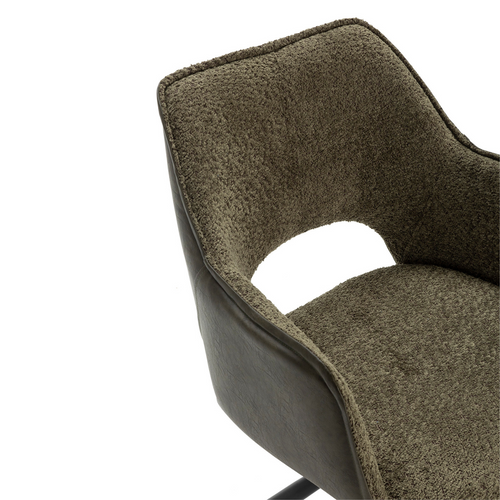 Lot De 2 Fauteuils En Tissu Avec Pieds En Métal Noir L62 Cm