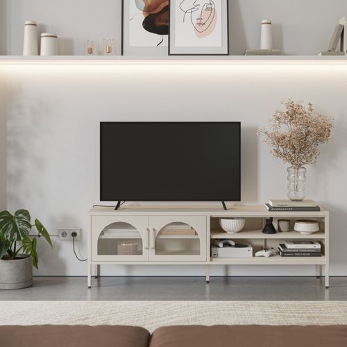 Meuble TV 2 Portes En Métal L160cm