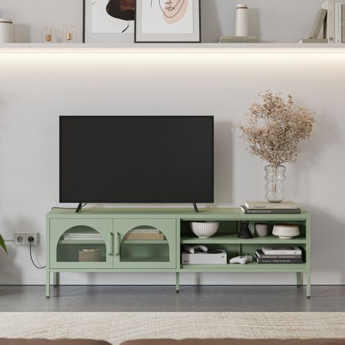 Meuble TV 2 Portes En Métal L160cm