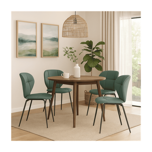 Lot De 2 Chaises Avec Pieds En Métal Noir L50 Cm