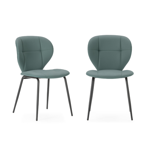 Lot De 2 Chaises Avec Pieds En Métal Noir L50 Cm