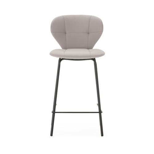 Lot De 2 Tabourets Avec Pieds En Métal Noir H67 Cm