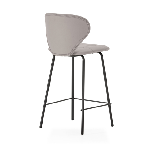 Lot De 2 Tabourets Avec Pieds En Métal Noir H67 Cm