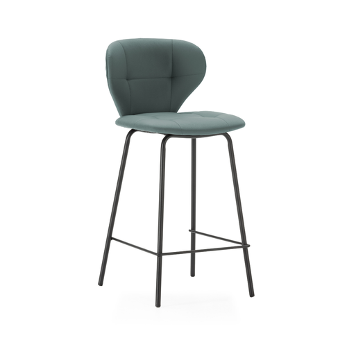 Lot De 2 Tabourets Avec Pieds En Métal Noir H67 Cm