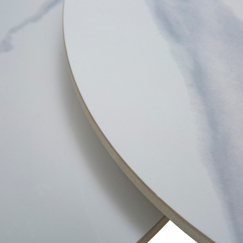 Lot De 2 Tables Basse Rondes Blanc Brillant