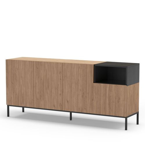 Buffet 4 Portes En Bois Et Métal L180cm