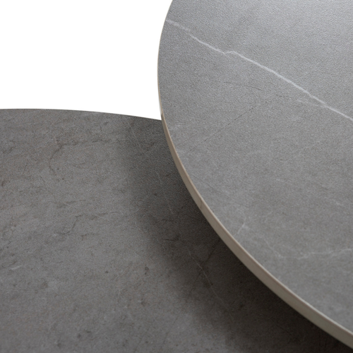 Lot De 2 Tables Basse Rondes Gris